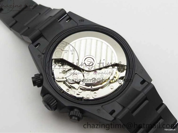 Crystal Bracelet on A7750 Black Edition Rainbow PVD Blaken Best Bezel Dial VR PVD Daytona V2 1226